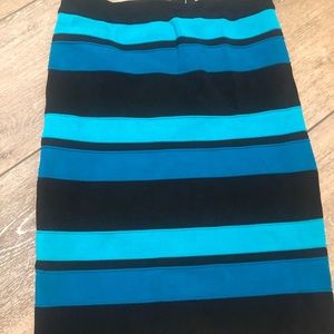 Guess By Marciano Blue & Black Bandage skirt
